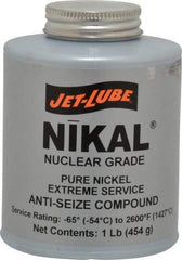 Jet-Lube - 1 Lb Can Extreme Temperature Anti-Seize Lubricant - Nickel, -65 to 2,600°F, Gray, Nuclear Grade - A1 Tooling