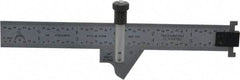 PEC Tools - 6 Inch Long Blade, 59° Bevel Angle, Steel Ruler Drill Point Gage - 1/64 -1/8 Inch Ruler Graduation, Removable Adjustable Ruler Hook, Depth Gage/Caliper, Hook Rule, Layout, Plain Rule and Try Square Function - A1 Tooling