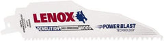 Lenox - 6" Long x 7/8" Thick, Bi-Metal Reciprocating Saw Blade - Straight Profile, 6 TPI, Toothed Edge, Universal Shank - A1 Tooling