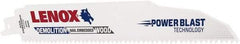 Lenox - 9" Long x 7/8" Thick, Bi-Metal Reciprocating Saw Blade - Straight Profile, 6 TPI, Toothed Edge, Universal Shank - A1 Tooling