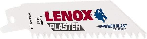 Lenox - 4" Long x 3/4" Thick, Bi-Metal Reciprocating Saw Blade - Tapered Profile, 6 TPI, Toothed Edge, Universal Shank - A1 Tooling