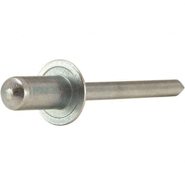 STANLEY Engineered Fastening - Size 4 Dome Head Stainless Steel Closed End Blind Rivet - Stainless Steel Mandrel, 0.126" to 0.187" Grip, 1/8" Head Diam, 0.129" to 0.133" Hole Diam, - A1 Tooling