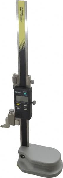 Mitutoyo - 8" Electronic Height Gage - 0.0005" Resolution, Accurate to 0.001", LCD Display, SPC Data Output - A1 Tooling