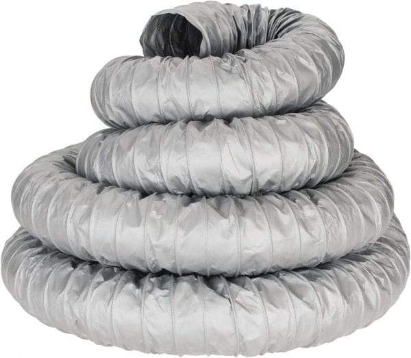 Hi-Tech Duravent - 4" ID, 25' Long, PVC Blower & Duct Hose - Gray, 2" Bend Radius, 0.15 In/Hg, 0.85 Max psi, 0 to 250°F, Flame Retarding - A1 Tooling