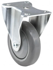 E.R. Wagner - 5" Diam x 1-1/4" Wide x 6-5/16" OAH Top Plate Mount Rigid Caster - A1 Tooling