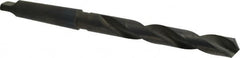 Interstate - 55/64", 3MT 118° Point High Speed Steel Taper Shank Drill Bit - Oxide Finish, 6-1/8" Flute Length, 10-3/4" OAL, Spiral Flute - A1 Tooling