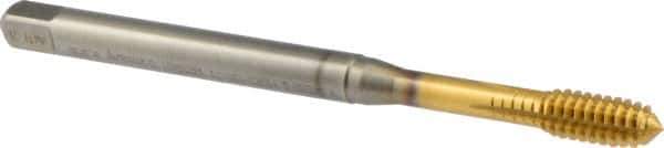 Emuge - #10-24 UNC 2BX Modified Bottoming Thread Forming Tap - Cobalt, TiN Finish, 2.756" OAL, 0.591" Thread Length, Right Hand Thread - A1 Tooling