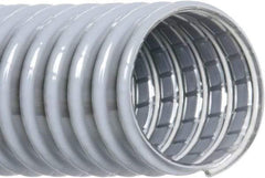 Hi-Tech Duravent - 3" ID, 23 Hg Vac Rating, 19 psi, PVC Vacuum & Duct Hose - 25' Long, Gray, 2-1/2" Bend Radius, -20 to 150°F - A1 Tooling