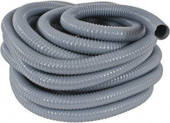 Hi-Tech Duravent - 1-1/2" ID, 26 Hg Vac Rating, 35 psi, PVC Vacuum & Duct Hose - 50' Long, Gray, 1-1/8" Bend Radius, -20 to 150°F - A1 Tooling