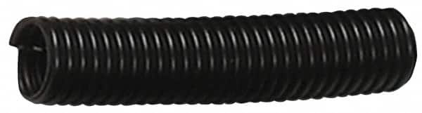 Made in USA - 1" Trade Size, 100' Long, Flexible Split Loom Conduit - Polyethylene, 23.3mm ID, Black - A1 Tooling