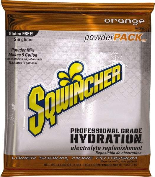 Sqwincher - 47.66 oz Pack Orange Activity Drink - Powdered, Yields 5 Gal - A1 Tooling