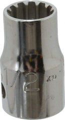 Proto - 1/2" Drive, 1/2" Socket, Spline Socket - 12 Points, 1-7/16" OAL - A1 Tooling