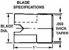 APT - 1-25/32 Inch Diameter, 3/16 Inch Thick, High Speed Steel Auxiliary Pilot Blade - Series D, DX15 Auxiliary Pilot Required - A1 Tooling