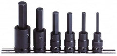 Proto - 6 Piece 1/2" Drive Metric Impact Hex Bit Socket Set - 6 to 17mm Hex - A1 Tooling