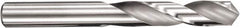 SGS - 5.5mm 145° Spiral Flute Solid Carbide Screw Machine Drill Bit - TiCN Finish, Right Hand Cut, 28mm Flute Length, 66mm OAL, Standard Point, Straight Shank - A1 Tooling