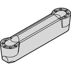 Kennametal - 4A4R-P GMN Grade KCP25, 4.05mm Cutting Width Carbide Grooving Insert - 3.45mm Max Depth of Cut, Neutral, 0.0797" Corner Radius, TiN Finish - A1 Tooling