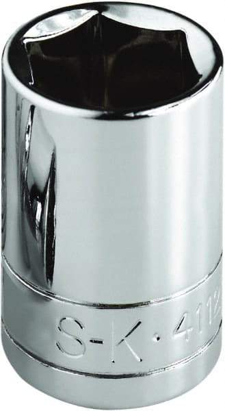 SK - 9/16", 1/4" Drive, Standard Hand Socket - 6 Points, Steel, Chrome Finish - A1 Tooling