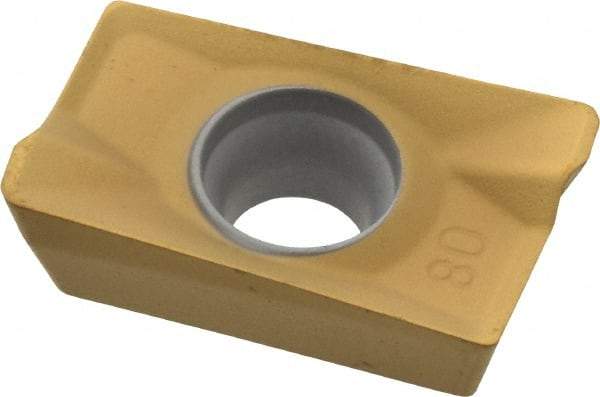 Kennametal - APPT1604 GD Grade KC725M Carbide Milling Insert - TiN/TiCN/TiN Finish, 0.2071" Thick, 0.8mm Corner Radius - A1 Tooling