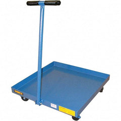 Wesco Industrial Products - 900 Lb Load Capacity, 30 & 55 Gal Drum Dolly - 25-3/4" Wide x 6" High, 4 Steel Wheels - A1 Tooling