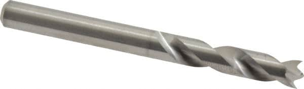 M.A. Ford - 7/32" Spiral Flute Solid Carbide Screw Machine Drill Bit - Bright Finish, Right Hand Cut, 1-1/16" Flute Length, 2-3/8" OAL, Standard Point, Straight Shank - A1 Tooling