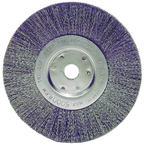 7" - Diameter Medium Face Bench Grinder Wheel; .014" Crimped Steel Wire Fill; 5/8" Arbor Hole; Retail Pack - A1 Tooling