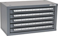 Huot - 5 Drawer, #2-56 to #12-28 Tap Storage - 14-5/8" Wide x 7-3/8" Deep x 7-3/4" High, Steel - Exact Industrial Supply