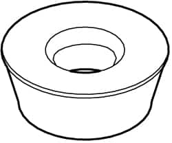 Kennametal - RDPX12T3M0 HN Grade KC510M Carbide Milling Insert - TiAlN Finish, 5/32" Thick, 12mm Inscribed Circle - A1 Tooling