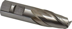 Interstate - 7/8", 1-1/2" LOC, 7/8" Shank Diam, 3-3/4" OAL, 2 Flute, High Speed Steel Square End Mill - Single End, Uncoated, Spiral Flute, 30° Helix, Centercutting, Right Hand Cut, Right Hand Flute - A1 Tooling