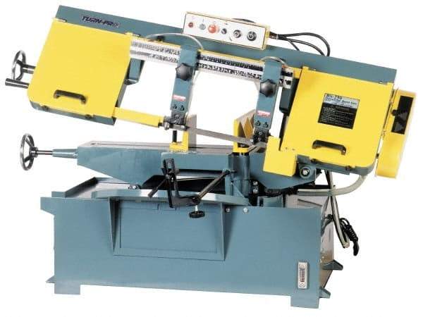 Enco - 10 x 16" Max Capacity, Manual Step Pulley Horizontal Bandsaw - 220/440 Volts, 2 hp, 3 Phase - A1 Tooling