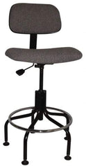 Bevco - Ergonomic Chair with Welded Footring - Cloth Seat, Gray - A1 Tooling