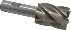 Interstate - 1-7/16", 2" LOC, 3/4" Shank Diam, 4-1/2" OAL, 6 Flute, High Speed Steel Square End Mill - Single End, Uncoated, Spiral Flute, 30° Helix, Right Hand Cut, Right Hand Flute - A1 Tooling