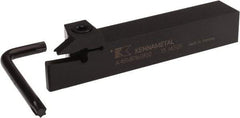 Kennametal - 0.79" Max Depth of Cut, 8mm Min Groove Width, 6" OAL, Right Hand Indexable Grooving Cutoff Toolholder - 8 Seat Size, 1" Shank Height x 1" Shank Width, A4..08.. Insert Style, A4SM Toolholder Style, Series A4 - A1 Tooling