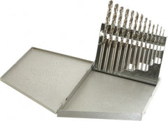 Triumph Twist Drill - 1/16 to 1/4", 118° Point, Bright Finish, High Speed Steel Jobber Length Drill Bit Set - A1 Tooling