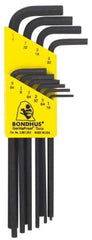 Bondhus - 10 Piece L-Key Hex Key Set - Hex Range 1/16 to 1/4" - A1 Tooling