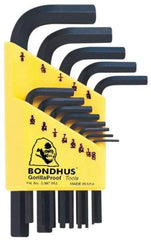 Bondhus - 13 Piece L-Key Hex Key Set - Hex Range 0.05 to 3/8" - A1 Tooling