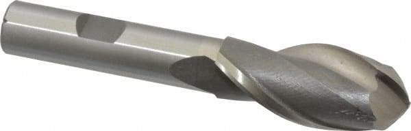 Interstate - 3/4" Diam, 1-5/8" LOC, 2 Flute High Speed Steel Ball End Mill - Uncoated, Single End, 3-5/8" OAL, 1/2" Shank Diam, Spiral Flute - A1 Tooling