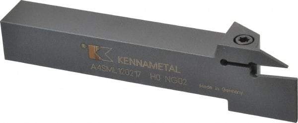 Kennametal - External Thread, 0.67" Max Depth of Cut, 0.079" Min Groove Width, 5" OAL, Left Hand Indexable Grooving Cutoff Toolholder - 3/4" Shank Height x 3/4" Shank Width, A4..02.. Insert Style, A4SM Toolholder Style, Series A4 - A1 Tooling