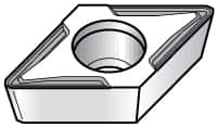 Kennametal - DCMT32.52 FW Grade KT315 Cermet Turning Insert - TiN/TiCN/TiN Finish, 55° Diamond, 3/8" Inscr Circle, 5/32" Thick, 1/32" Corner Radius - A1 Tooling