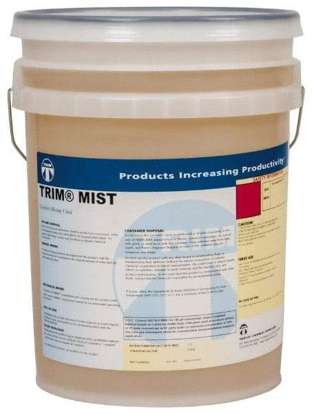 Master Fluid Solutions - Trim Mist, 5 Gal Pail Cutting & Grinding Fluid - Synthetic, For Milling - A1 Tooling