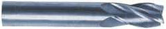 M.A. Ford - 1/4", 3/4" LOC, 1/4" Shank Diam, 2-1/2" OAL, 2 Flute, Solid Carbide Square End Mill - Single End, Uncoated, Spiral Flute, 45° Helix, Centercutting, Right Hand Cut, Right Hand Flute, Series 136 - A1 Tooling