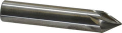 Made in USA - 3/8" Shank Diam, 7 Flute 60° Solid Carbide Countersink - Bright Finish, 2" OAL, Right Hand Cut - A1 Tooling