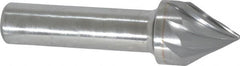 Made in USA - 1/2" Shank Diam, 9 Flute 60° Solid Carbide Countersink - Bright Finish, 2-1/2" OAL, Right Hand Cut - A1 Tooling