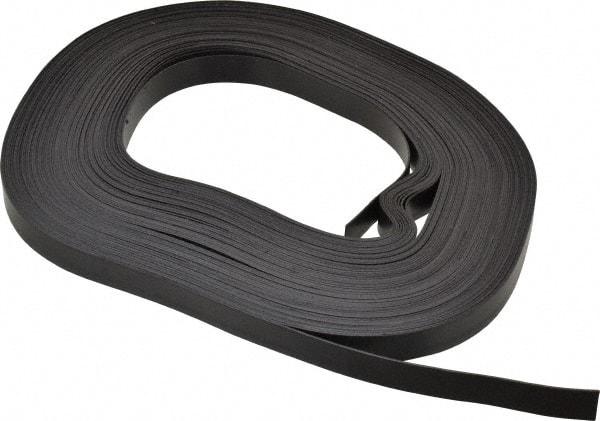 Mag-Mate - 100' Long x 1/2" Wide x 1/32" Thick Flexible Magnetic Strip - 4 Lb Max Pull Force, 2 Linear Ft/Lb Magnetic Pull Force, Plain Back - A1 Tooling