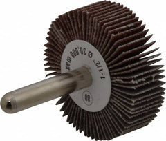 Mounted Flap Wheel: 1/2″ Face Width, 80 Grit, Aluminum Oxide 1/4″ Shank Dia, Coated, Medium, 30,000 Max RPM