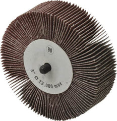 CGW Abrasives - 3" Diam x 1" Face Width, Medium Aluminum Oxide Coated Mounted Flap Wheel - A1 Tooling