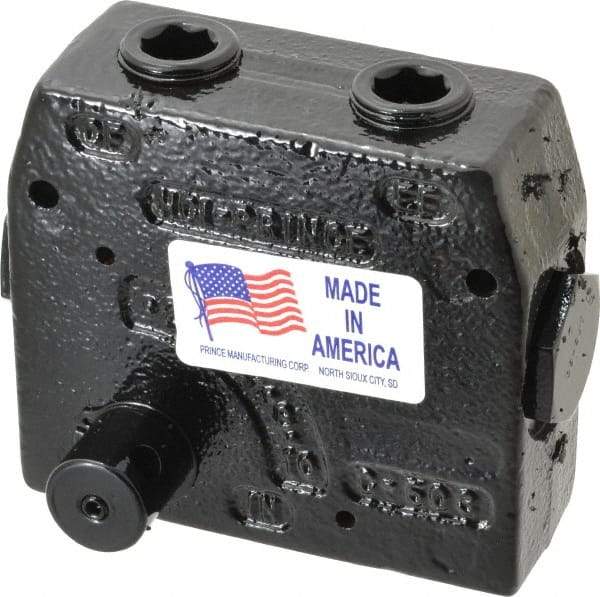 Prince - 30 GPM 3/4 Inlet Cast Iron Hydraulic Control Valve - 4-1/8" High x 4-5/8" Wide x 3-11/32" Long - A1 Tooling