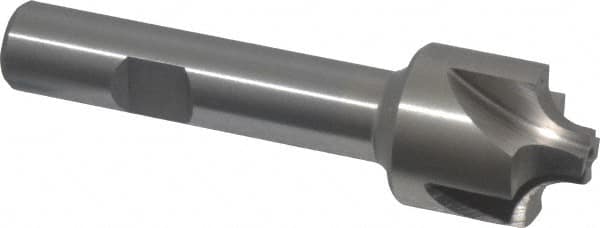 Interstate - 7/32" Radius, 7/8" Mill Diam, 4 Flute High Speed Steel Corner Rounding End Mill - Single End, Uncoated, 3-1/4" OAL, 1/2" Shank Diam - A1 Tooling