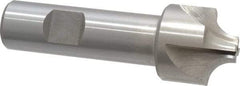 Interstate - 11/32" Radius, 1-1/8" Mill Diam, 4 Flute Cobalt Corner Rounding End Mill - Single End, Uncoated, 3-1/2" OAL, 3/4" Shank Diam - A1 Tooling