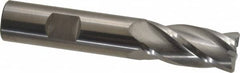 SGS - 5/8", 4 Flute, Single End, Solid Carbide, 0.06" Corner Radius End Mill - 3-1/2" OAL, 30° Helix, Right Hand Flute, 1-1/4" LOC, Right Hand Cut - A1 Tooling