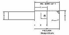 Parlec - PC4 Inside Modular Connection, Boring Head Straight Shank - Modular Connection Mount, 2 Inch Projection, 1.54 Inch Nose Diameter - Exact Industrial Supply